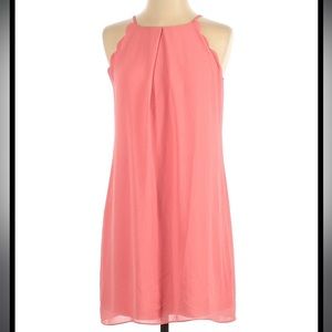 EUC High Neckline Scalloped Dress